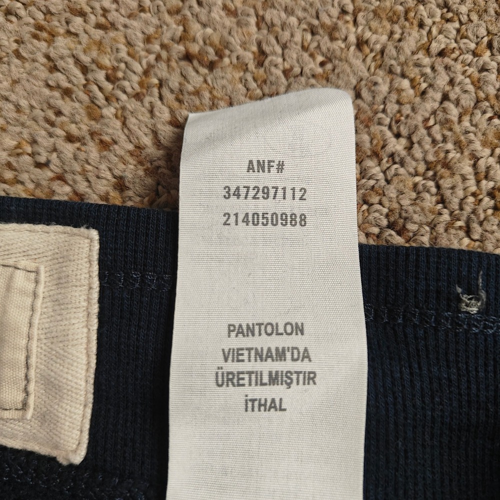 Hollister Women Navy Blue Jogger Sweatpants Dreaming of Surf Palm Tree Logo Sz L - Picture 12 of 14